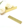 Connecteurs Rectangle 39mm Plaque à personnaliser avec poinçons Acier Inoxydable 304 finition Doré