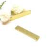 Connecteurs Rectangle 39mm Plaque à personnaliser avec poinçons Acier Inoxydable 304 finition Doré