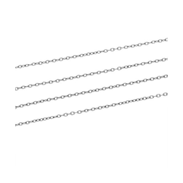 Chaîne maille  4 par 3 mm,  Acier Inoxydable 304 finition Argenté