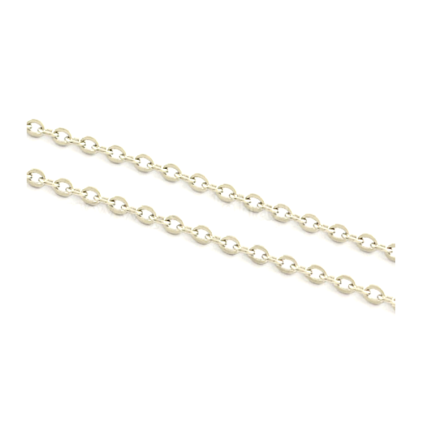 Chaine maille forçat 2.5x2x0.5mm, Acier Inoxydable 304 finition Argenté