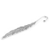 Marques pages TIGE  Plumes  11.5cm métal couleur Argent Antique