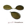 Supports de pendentif, Goutte Plateau 13 par 18mm, Laiton finition Bronze