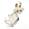 Supports de bague carré 20mm bord épais qualité Extra, Laiton finition Argent Platine