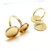 Support de Bague Double 14 par 12mm, Acier Inoxydable 304, finition Doré à l'or fin 18K