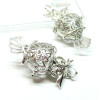 Pendentif Cage Bola de Grossesse, Chouette, Hibou 18mm, finition Argent Platine