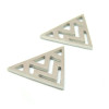 Connecteurs Triangle Art Déco 17mm, Acier Inoxydable, finition Argenté