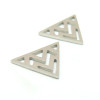 Connecteurs Triangle Art Déco 17mm, Acier Inoxydable, finition Argenté