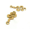 Pendentifs Serpent 17mm, Acier Inoxydable, finition Doré
