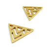 Connecteur Triangle Art Déco 17mm, Acier Inoxydable, finition Doré