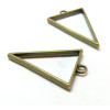 Pendentifs forme Géométrique, Triangle 39mm, métal finition Bronze, pour inclusion Résine....