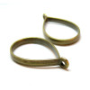 Pendentifs forme Géométrique, Goutte 34mm, métal finition Bronze, pour inclusion Résine....