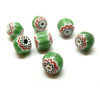Perles verre, Millefiori 9mm, Fait main