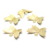 BU112312151501113530 – Lot de 4 Pendentifs Papillon 3D 15mm – Acier Inoxydable 304 Doré REF 8