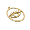 Pendentif Œil de la protection  32mm, Acier Inoxydable 304 finition Doré