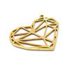 Pendentif Cœur 26mm,  Acier Inoxydable 304 finition Doré