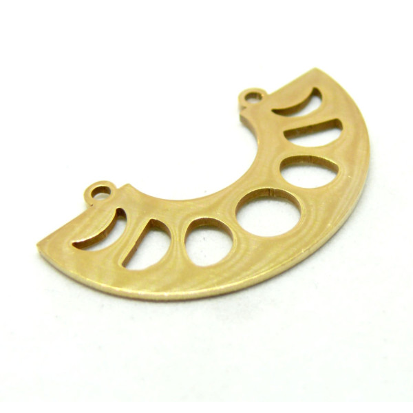 Connecteur Demi Cercle  32 mm, Acier Inoxydable 304 finition Doré