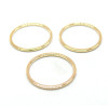Anneaux fermés 16mm Cuivre, finition Doré à l'or fin 18K