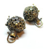 Pendentif Cage Bola de Grossesse, Multi Fleurs 25mm pour Bola 14mm, laiton finition Bronze