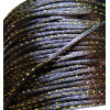 Cordon Marron et fil métallisé doré 2mm coloris 738
