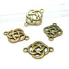 Pendentifs connecteur Nœud Coréen, métal finition Bronze, DIY BRONZE