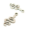 Pendentifs Serpent 17mm, Acier Inoxydable, finition Argenté