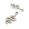 Pendentifs Serpent 17mm, Acier Inoxydable, finition Argenté