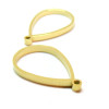 H11K20814G – Lot de 1 Pendentif Goutte Géométrique 32mm – Acier Inoxydable 304 Doré 24K Placage IONIQUE