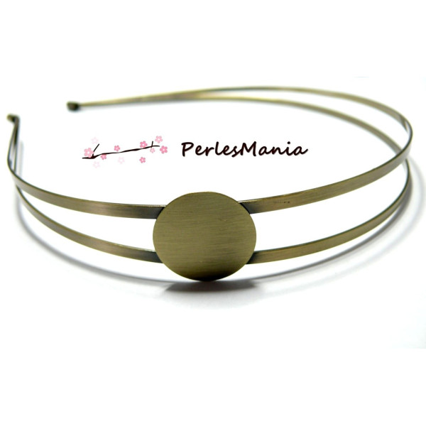 Serre tête modèle double Plateau lisse 20mm, laiton BRONZE