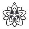 Estampes, pendentif filigrane, Fleur forme Mandala 30mm, métal Coloris Noir DIY
