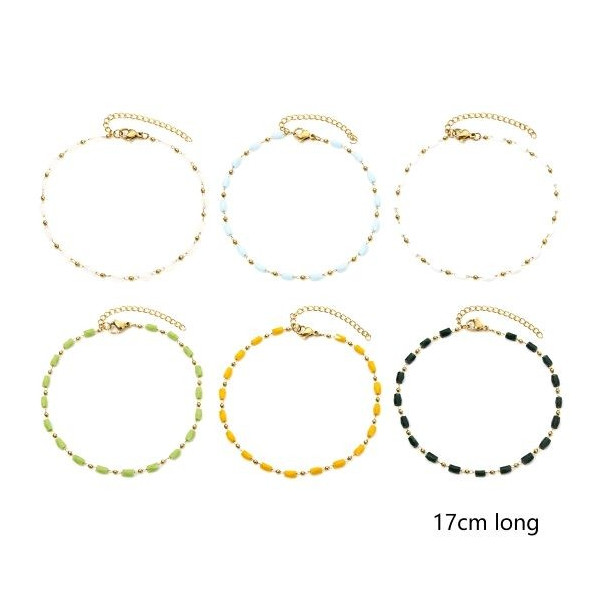 Bracelet avec perles facettée, Acier inoxydable 304 finition doré à l'or fin 18K, PVD, coloris VERT CLAIR, DIY