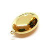 Pendentif Ovale 3D, Acier Inoxydable 304, finition Doré à l'or fin 14K, placage PVD