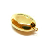 Pendentif Ovale 3D, Acier Inoxydable 304, finition Doré à l'or fin 14K, placage PVD