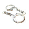 Portes clefs, PORTE-CLEFS 5cm avec chaînette, métal finition Argenté