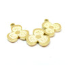 Connecteur triple fleur 30mm, résine émaillée, Acier Inoxydable 304, Doré à l'or fin 18K, placage PVD