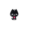 Pendentifs Chat, style émaillé NOIR 20mm