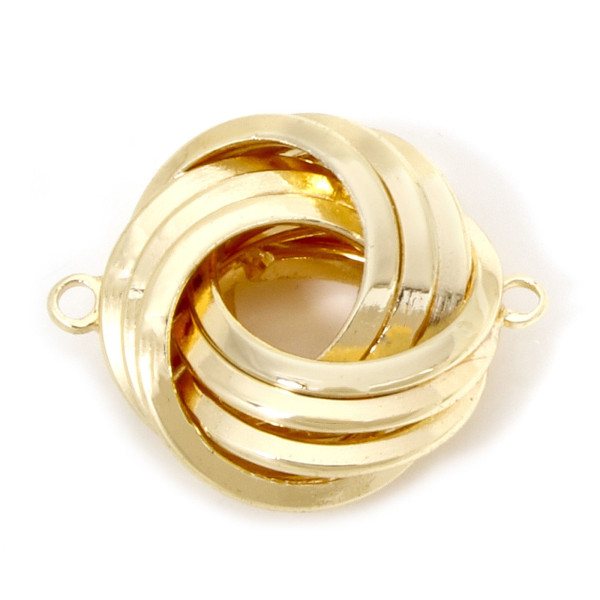 Connecteur, forme géométrique, Noeud d'amour 14m, Laiton finition Doré,  pour création de bijoux raffinés