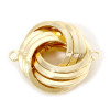 Connecteur, forme géométrique, Noeud d'amour 14m, Laiton finition Doré,  pour création de bijoux raffinés