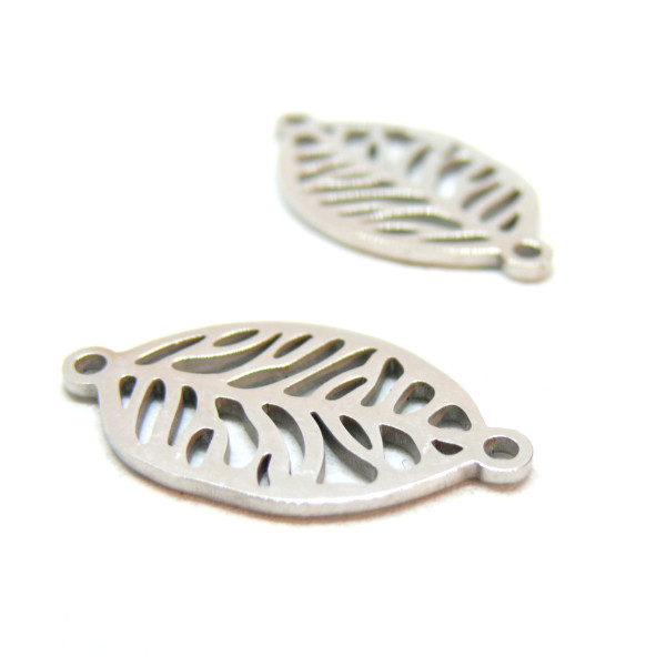 Connecteurs Feuille 22.5mm, Acier Inoxydable 304, finition Argenté
