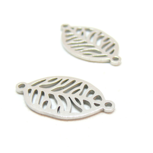 Connecteurs Feuille 22.5mm, Acier Inoxydable 304, finition Argenté