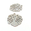 Pendentifs Feuille exotique, monstera 24mm, Acier Inoxydable, finition Argenté pour bijoux raffinés