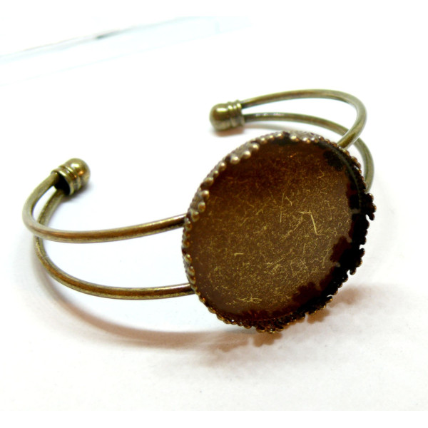 Support de bracelet Couronne 30mm, Laiton finition Bronze