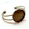 Support de bracelet Couronne 30mm, Laiton finition Bronze