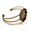 Support de bracelet Couronne 30mm, Laiton finition Bronze