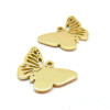 Pendentif Papillon 18mm, Acier Inoxydable 304, finition Doré Placage IONIQUE