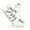 Pendentifs Ange 14mm, Acier Inoxydable finition Argenté