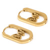Boucles d'oreilles, Puces Créoles Papillon 22mm , Acier Inoxydable 304, finition Doré à l'or fin 18K, Placage PVD