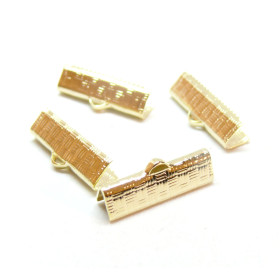 Serres fils, Griffes, Pince ATTACHE RUBAN, embouts à serrer 20mm Acier Inoxydable 304, finition doré