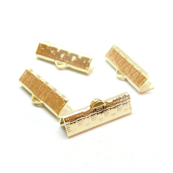 Serres fils, Griffes, Pince ATTACHE RUBAN, embouts à serrer 20mm Acier Inoxydable 304, finition doré