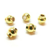 Perles intercalaires forme Lanterne 5mm, laiton finition Doré à l'or fin 18K