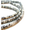 Perles Rondelles Heishi 4.5 par 2.5 mm, Pierre Marbré